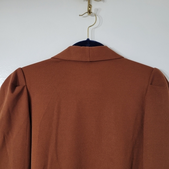 Andree by Unit Puff Sleeve Chestnut Brown Blazer Size S - Picture 6 of 11